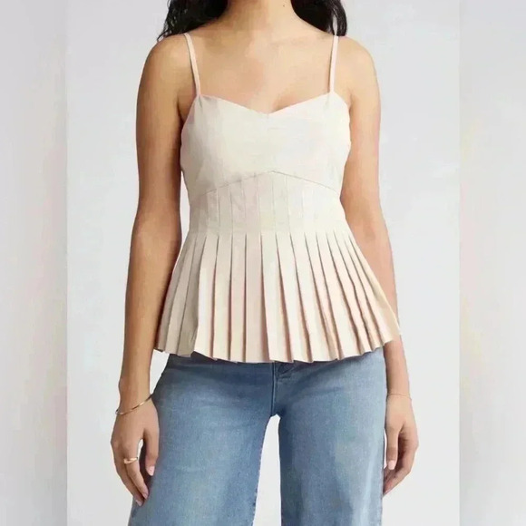 RUE SOPHIE nwt $138 Blush Pleated top - Picture 4 of 7